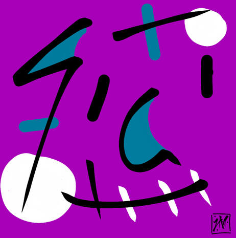 Purple Snowman
